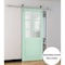 Sartodoors Slab Barn Door Panel Frosted Glass 28x84 Solid Core Modern Interior VEREGIO7339S-OLI-2884 - alternate 1