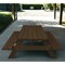 Homeroots 94" Dark Brown Solid Wood Outdoor Picnic Table 525002 - alternate 1