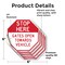 Signmission Stop Here Gates Open Towards Vehicl, 6 inch X 6 inch, Vinyl Decal, 5PK OC-D-5PACK-6-304 - alternate 2