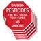 Signmission Warning Pesticides Fire Will Cause, 4 inch X 4 inch, Vinyl Decal, 5PK OC-D-5PACK-4-341 - alternate 1