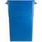 Genuine Joe 23 gal Rectangular 23 Gallon Recycling Container, Blue/White GJO57258CT - alternate 2