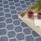 Homeroots 5' X 7' Blue And Ivory Geometric Indoor Outdoor Area Rug 554860 - alternate 3