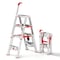 Wrightmaster 3.5 ft. Aluminum Folding Step Ladder (8 ft. Reach) with Adjustable handrail, 600 lb. Load Capacity ZR-250DB - alternate 1