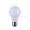 Satco 9W A19 LED, 27K/3K/35K/4K/5K CCT Selectable, Medium Base, White, 120V S11771R1 - alternate 3