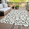 Homeroots 8' X 10' Ivory And Black Geometric Washable Indoor Outdoor Area Rug 599205 - alternate 3