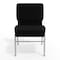 Flash Furniture Black Fabric Church Chair, PK4 4-XU-CH0221-BK-SV-BAS-GG - alternate 7