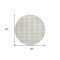 Homeroots 8' Ivory Beige And Brown Round Plaid Washable Indoor Outdoor Area Rug 597113 - alternate 4