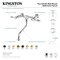 Kingston Brass Double-Handle Wall Mount Bathroom Faucet, Brushed Brass KS1217TAL - alternate 4