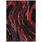 Homeroots 9' X 12' Black Red And Gray Abstract Washable Indoor Outdoor Area Rug 600214 - alternate 4