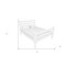 Homeroots White Solid Wood Full Bed Frame 546960 - alternate 3