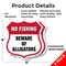 Signmission No Fishing Shield Sign Beware Of Alligat, 6 inch X 6 inch, Plastic Sign, 2PK SHI-P-2PACK-6-394 - alternate 3