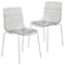 Leisuremod Astor Plastic Dining Chair with White Steel Base in Transparent Black, 2PK ACW-20TBL2 - alternate 1