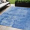 Homeroots 5' X 8' Navy Blue And Ivory Abstract Washable Indoor Outdoor Area Rug 602726 - alternate 1