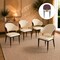 Leisuremod Aria Modern Dining Chair in Leather and Iron Legs with Curved Back in Red, 4PK AC45R4 - alternate 2