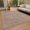 Homeroots 8' X 10' Brown Geometric Washable Indoor Outdoor Area Rug 607485 - alternate 5