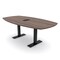 Skutchi Designs Arc Boat Conference Table With Power, 48 in W, 84 in L HAR-ABOT-48X84-T.BK-H3041-EBLK - alternate 1