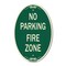 Signmission No Parking Sign No Parking Fire Zone, 12 Inch X 18 Inch Architectural Oval, Heavy Gauge Aluminum A-OV-G-1218-23667 - alternate 1