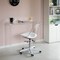 Fabulaxe Clear Acrylic Desk Chair - Armless Office Chair, Height Adjustable, Rolling Chair - Modern QI004673.CL - alternate 6