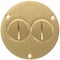 Hubbell Wiring Device-Kellems Box Cover, Floor Box Type, 2 Gang, Brass S3725 - alternate 1