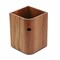 Homeroots Designer Genuine Teak Waste Basket 475863 - alternate 1