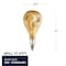Bulbrite 60-Watt Equivalent Droplet Amber Light Dimmable LED Grand Filament Nostalgic Light Bulb 776317 - alternate 2