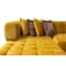Homeroots Mustard Velvet U Shaped Three Piece Sofa and Chaise Sectional With Toss Pillows 643885 - alternate 3