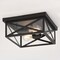 Vaxcel Rockford 2-Light Textured Black Outdoor Flush Mount Ceiling Light with Clear Seeded Glass T0845 - alternate 2