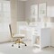 Martha Stewart Hutton Shaker Style Home Office Desk w/2 Side Drawers in White w/Polished Brass Hardware ZG-ZP-11-WH-GLD-MS - alternate 3