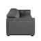 Homeroots 104" Dark Gray Top Grain Leather Reclining Metal USB Sofa 720439 - alternate 4