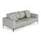 Homeroots 87" Gray Genuine Leather Sofa With Black Legs 480918 - alternate 2