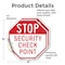 Signmission Stop Security Check Point, 4 inch X 4 inch, Vinyl Decal, 2PK OC-D-2PACK-4-230 - alternate 2