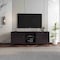 Homeroots 70" Black Wood Enclosed and Open Storage TV Stand 632585 - alternate 4