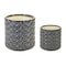 Homeroots Set of Two Brown And Gray Clay 7 Ounce Geometric Round Pot Planters, 2PK 517967 - alternate 1