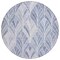 Homeroots 8' Denim Blue And Sky Blue Round Geometric Washable Indoor Outdoor Area Rug 589214 - alternate 2