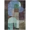 Homeroots 9' X 12' Brown Blue And Green Abstract Washable Indoor Outdoor Area Rug 604474 - alternate 6