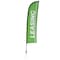 Showdown Displays 13 Ft  Premium Blade Sail Sign Kit (Double-Sided With Ground Spike Base) - Leasing Green 908120-008 - alternate 1