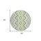 Homeroots 8' Green Ivory And Gray Round Geometric Washable Indoor Outdoor Area Rug 581541 - alternate 3