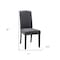 Homeroots Set of Two Dark Gray And Black Upholstered Polyester Dining Parsons Chairs 546393 - alternate 2