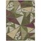 Homeroots 5' X 8' Olive Green Ivory And Burgundy Geometric Washable Indoor Outdoor Area Rug 600385 - alternate 3