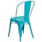 Flash Furniture Square Teal-Bl Metal Table Set, 31.5SQ, 31.5" W, 31.5" L, 29.5" H, Metal, Blue ET-CT002-4-30-CB-GG - alternate 2