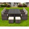 Homeroots 11 Piece Clear and Gray Glass Dining Set 372320 - alternate 2
