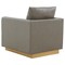 Leisuremod Nervo Velvet Accent Armchair with Gold Frame, Light Grey NS32LGR - alternate 2