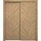 Sartodoors Sliding Closet Bypass Doors 36 x 80 inches, Ego 5005 Natural Oak, Rails Hardware Set, Wood Solid EGO5005DBD-SNA-36 - alternate 1