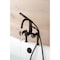 Kingston Brass 7" Center Deck-Mount Clawfoot Tub Faucet with Hand Shower, Oil Rubbed Bronze AE8405CG - alternate 3