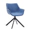 Leisuremod Markley Modern Leather Dining Swival Arm Chair in Light Blue ESCBL-26-BU - alternate 1