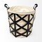 Homeroots Set of Two Black And Cream Metal Basket, 2PK 392148 - alternate 3