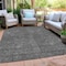 Homeroots 3' X 5' Charcoal And Gray Abstract Washable Indoor Outdoor Area Rug 594923 - alternate 4