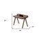 Homeroots 48" Walnut Manufactured Wood Rectangular Writing Desk With Two Drawers 482427 - alternate 4