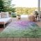 Homeroots 8' X 10' Purple Olive Green And Silver Abstract Washable Indoor Outdoor Area Rug 617368 - alternate 3