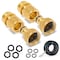 Morvat Brass Quick Connect Garden Hose Fittings for Accessories, 6PK MOR-ABQCONNECTOR-6-A - alternate 4